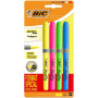 BIC Pochette de 4 surligneurs Highlighter Grip