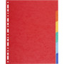 Exacompta - Réf. 2106E - Intercalaires en carte coloris vifs recyclée 220g/m2 avec 6 onglets neutres - Format à classer A4 maxi