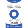 Exacompta - Réf. 10501E - Paquet de 100 fiches bristol unies non perforées - sous film - compatibles avec imprimante jet d'encre