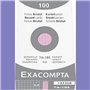 Exacompta - Réf. 13230B - Étui de 100 fiches bristol quadrillées 5x5 non perforées - format 74 x 105 mm - compatibles avec impri