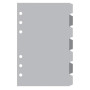 Exacompta - 18222E - Recharge Intercalaires pour Organiseur Exatime 17 - Jeu de 7 intercalaires gris