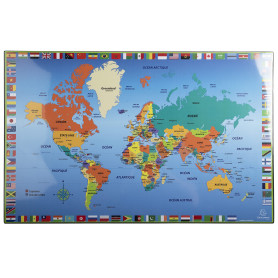 Exacompta - Réf. 29790E - 1 Sous-main en carton rigide rembordé - recto et verso en PVC pour résister à un usage quotidien - for