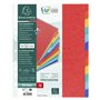 Exacompta - Réf. 2412E - Carton de 25 intercalaires en véritable carte lustrée souple 225g/m2 FSC® avec 12 onglets neutres - For