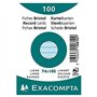 Exacompta - Réf. 10810SE - Paquet de 100 fiches bristol lignées non perforées - sous film - compatibles avec imprimante jet d'en