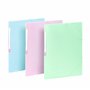 Viquel - Lot de 3 chemises en plastique Rainbow Pastel - 3 pochettes A4 avec étiquettes d'identification - Fermeture par élastiq