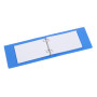 Viquel - Classeur à fiches Bristol 14,8x21cm souple et résistant - 2 anneaux - Format A5 (25x16,5cm) - Bleu translucide