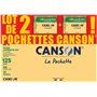 CANSON C à Grain - Lot 2 pochettes 12 feuilles de papier dessin blanc 24x32 125g/m²
