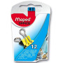 Maped Office PINCE DOUBLE CLIP 15MM X12 BOITE DISTRIBUTRICE, 361211 , Couleurs Assorties