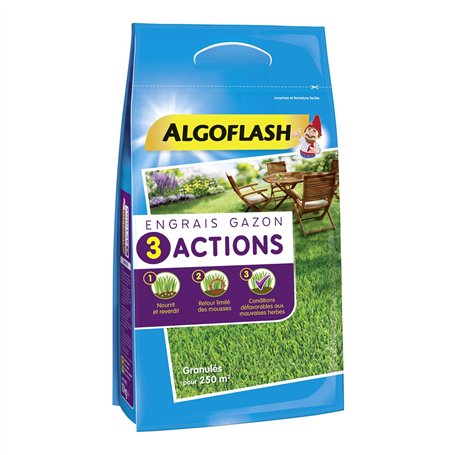 ALGOFLASH Engrais Gazon 3 Actions