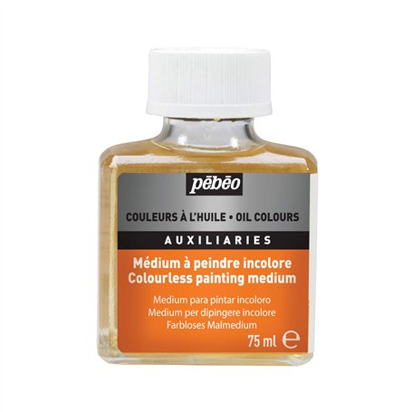 Pébéo – Huile Œillette Clarifiée 75 ML – Diluant Peinture à Huile Œillette – Huile d’Œillette Pour Préparer Vos Couleurs – Auxil
