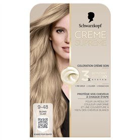 Schwarzkopf - Coloration Permanente - Creme Supreme - Resultat Couleur Uniforme - Coloration Creme Soin - Bonding - Pre-serum et