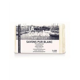 La Corvette - Lot de Pains de Savon Pur Blanc - Sans Parfum