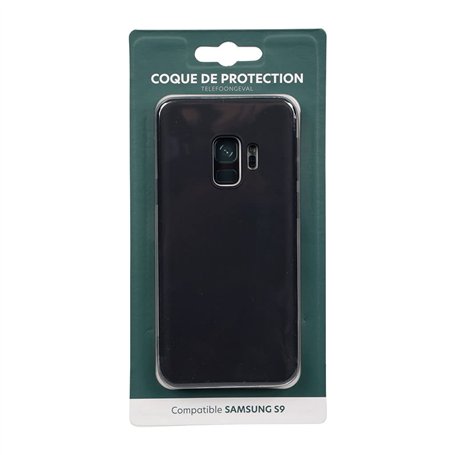 itense - Coque Soft Noire - Compatible Samsung Galaxy S9 - Coque Souple - Coque de Protection - Résistante & Légère - Protège de