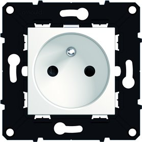 Arnould ARN51042 Prise de courant avec terre espace evolution-enjoliveur blanc Arnould ARN51042 Prise de courant avec terre espace evolution-enjoliveur blanc