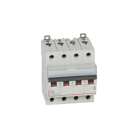 407902 Disjoncteur tétrapolaire 40A - 4P Courbe C - 6/10kA - À vis - Legrand DX3