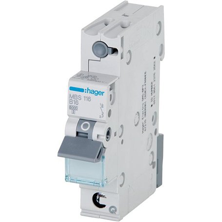 Hager MCS120 Disjoncteur 1 pôle C20A 6kA QC 1 m 500 V Multicolore