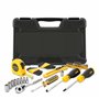 STANLEY STMT0-74864 Composition d'outils - mètre - tournevis - cliquet 1/4 - cutter - douilles - clés males - tournevis porte-em