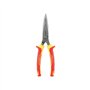 STANLEY 0-84-008 Pince a becs 1/2 ronds longs coudes 200mm isolee 1000v, Jaune/Rouge