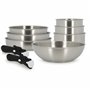 MENASTYL - Batterie de cuisine amovible en Inox Iris 9 pièces - Compatible tous feux dont induction