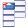 Apli 111951 - Étiquettes Scolaire à Cadre Bleu - 34x75 mm - 24 unités : Parfaites pour Livres et Cahiers d'école