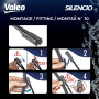 VALEO Silencio Essuie-glace - VF922 - Kit de Balais d'Essuie-glace Plat 600 mm / 475 mm d'Origine de Haute performance, Visibili