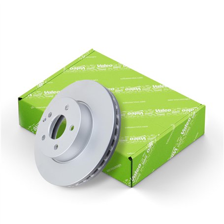 VALEO - Disque de frein peint - 672799 - Boîte de 1 disque ventilé - Essieu avant - Qualité et design similaires à l'OE - Valeo