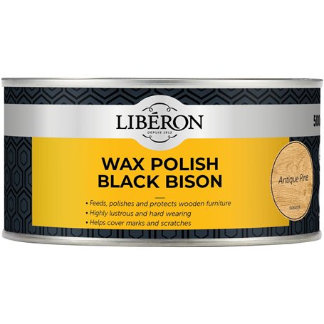 Liberon bbpwap500 500 ml cire polonais Bison Pin antique – Noir