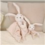DODO D'AMOUR - Duo Doudou de Séparation - Lapin - 053051 - Beige - Enfant - Parent - Cadeau Naissance - Peluche - Bébé - Doux -