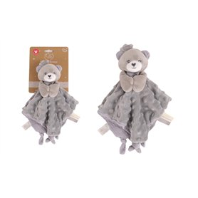 DODO D'AMOUR - Doudou Carré - Ours - 053932 - Gris - Polaire Alvéolée - Cadeau Naissance - Peluche - Bébé - Doux - Lavable en Ma DODO D'AMOUR - Doudou Carré - Ours - 053932 - Gris - Polaire Alvéolée - Cadeau Naissance - Peluche - Bébé - Doux - Lavable en Ma