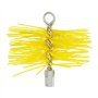 RUECAB - Hérisson de ramonage, brosse ramonage - Avec anneau de filetage femelle standard de M12mm - Poils synthétiques - Convie