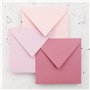 Clairefontaine 5533C - Paquet de 20 Enveloppes Gommées - Format Carré 16,5x16,5cm - 120g/m² - Coloris Rose Dragée - Invitation E