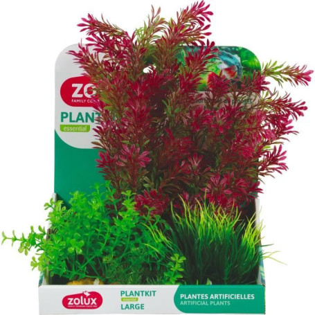 Plantes artificielles pour aquarium - ZOLUX - Plantkit - Taille M - Lot de 7