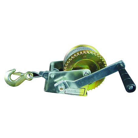 TEC HIT 21100 - Treuil Manivelle - Tirer des Charges - 380 kg - Câble 10 mètres