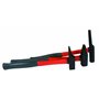 TEC HIT 225300 - Lot 3 Marteaux - En Acier et Fibre Verre - Manche Gainé - Rouge/noir