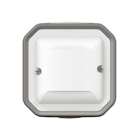 LEGRAND - Détecteur Mural Plexo sans Neutre 100W LED - Composable Gris