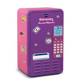 VTech - KidiSecrets, Mon Casier MagicLocker Violet et Rose, Coffre-Fort Secret avec Code, Enceinte, Jeux, Réveil, Boîte à Trésor VTech - KidiSecrets