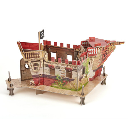 Papo -Environnement -Pirates et Corsaires -Le Fort Pirate -60254-Pour Enfants - Filles et Garçons - A Partir de 3 Ans