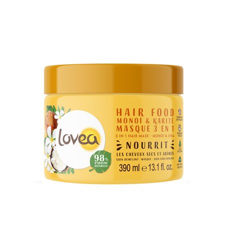 LOVEA - Hair Food - Masque 3 En 1 - Monoï & Karité - Nourrit