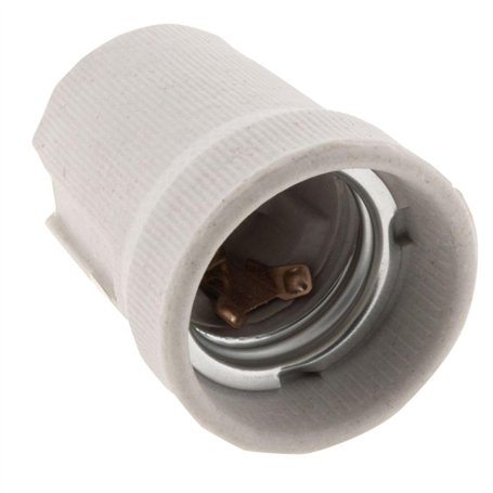 Zenitech - Douille E27 en Porcelaine - Culot à Vis sans Bague - Tension Max 250V - Intensité Max 4A - Idéal pour Éclairage Intér