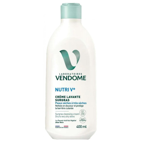 LABORATOIRES VENDÔME - NUTRI V+ - Crème Lavante Surgras - Nettoie En Douceur & Protège La Barrière Cutanée - Effet Nourrissant &