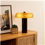 Atmosphera Créateur d'Intérieur - Lampe Cylindrique Jody - Lampe à Poser Vintage pour Chambre, Salon, Bureau - Abat-jour en Verr