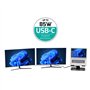 Port Connect Station d'accueil USB-c 2 en 1 avec Support pour Ordinateur Portable Notebook 7 périphériques 85w 5 GB/s UK