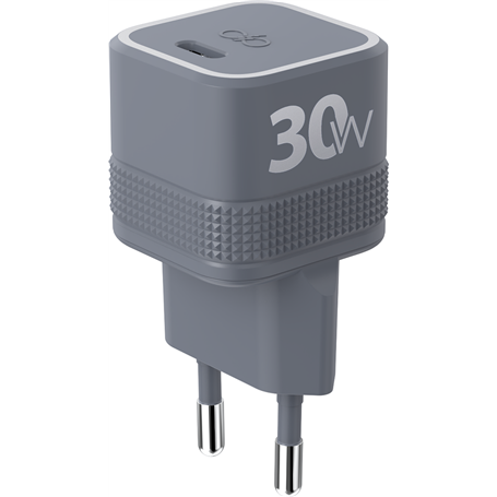 Chargeur USB C Cube 30W Power Delivery UltraGaN Gris + Garantie à vie Force Power