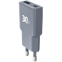 Chargeur USB A + USB C Pocket 30W Power Delivery UltraGaN Gris + Garantie à vie - Origine France Garantie Force Power
