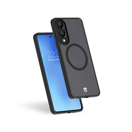 Coque renforcée Magnet Samsung Galaxy S25 Edge AIR Frost 3m Noire + Garantie à vie Force Case