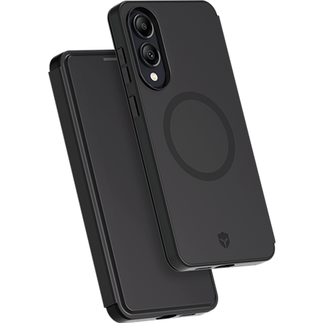 Folio renforcé Magnétique Samsung Galaxy S25 Edge 2m Noir + Garantie à vie Force Case