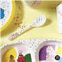 PLATEAU À 4 COMPARTIMENTS BARBAPAPA - Pour Enfant 6Mois+ - Mélamine - Sans BPA - 24 x 21- Lavable Au Lave-Vaisselle - MULTICOULE