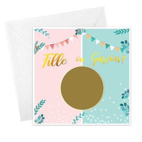 STC Lot de 6 Cartes à Gratter Révélation C'est Une Fille !