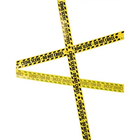 DEGUISE TOI - Bannière scène de Crime 7 m - 1 Banderole - Taille Unique - Jaune - Decoration/Animation - Plastique - -