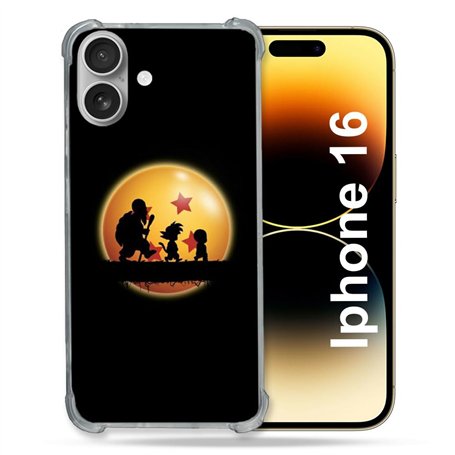 Cokitec Coque Renforcée pour Apple Iphone 16 Manga Dragon Ball Vintage